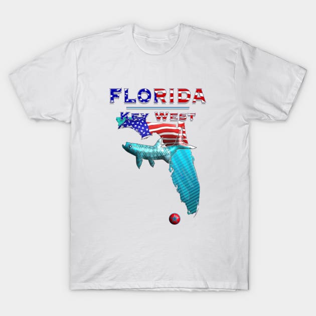 Florida Key West Tarpon II T-Shirt by MikaelJenei